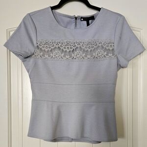 BCBG MAXAZRIA Grey Blouse